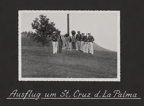 Llegada a Santa Cruz de La Palma del entonces capitán de fragata Karl Doenitz. en el crucero Emden.